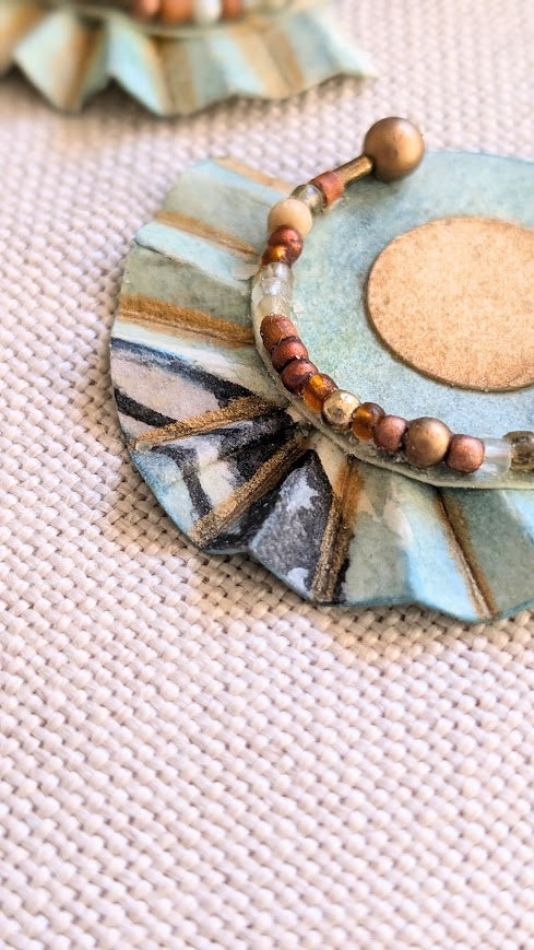 hand folded sustainable earring