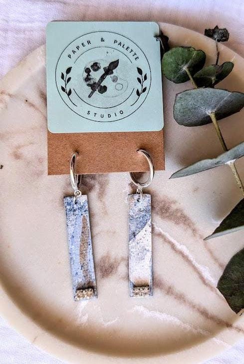 Sustainable Geometric Dangle Earrings