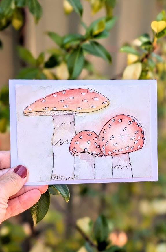 Hand-painted Watercolour Botanical Greeting Gift Card