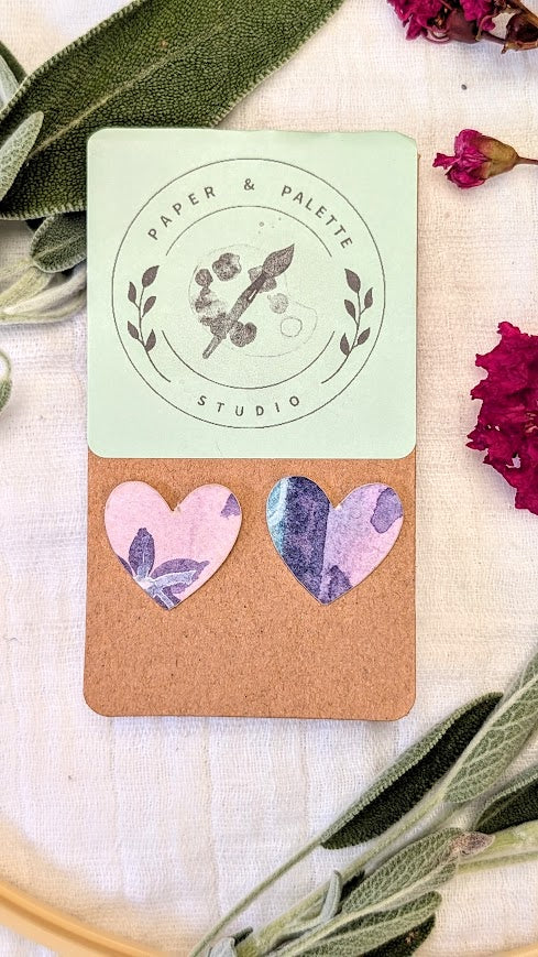 Bright Easter Heart Stud Earrings