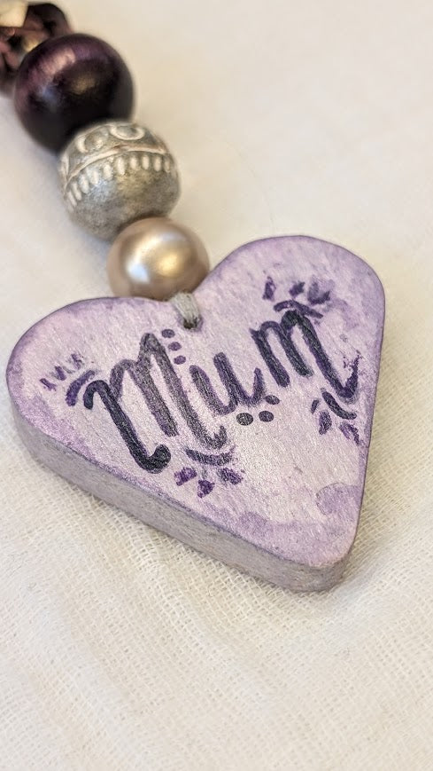 Carry My Heart Keyring – Hand-Painted Paper Heart with Beaded Details | Sustainable Keepsake