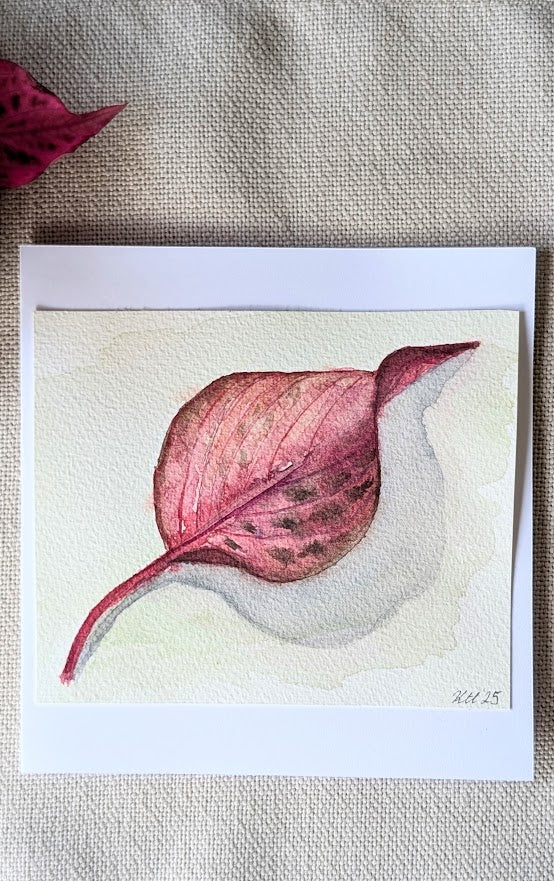 Hand painted watercolour botanical gift card