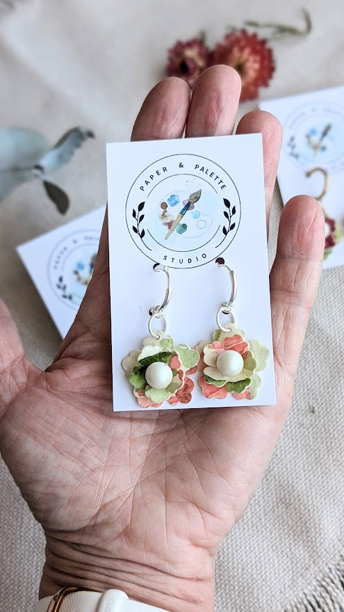 Elowen Collection – Pearl Bloom Bridesmaid Earrings