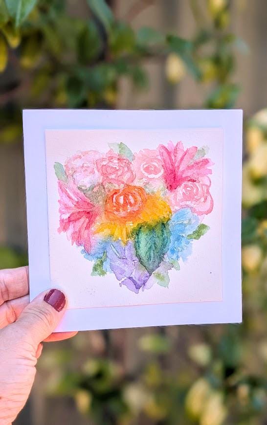 Hand-Painted Botanical Gift Cards – Eco-Friendly Watercolour Greeting Cards with Envelopes
