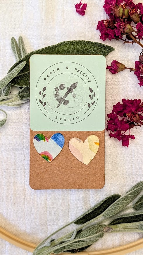 Bright Easter Heart Stud Earrings