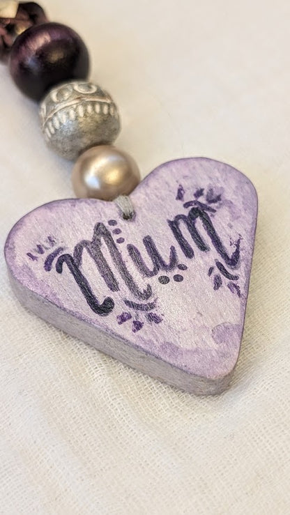 Carry My Heart Keyring – Hand-Painted Paper Heart with Beaded Details | Sustainable Keepsake