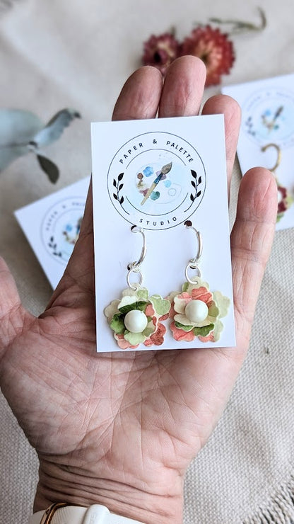 Elowen Collection – Pearl Bloom Bridesmaid Earrings