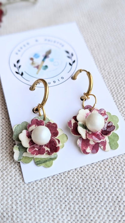 Elowen Collection – Pearl Bloom Bridesmaid Earrings